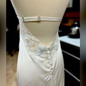 La Perla Ivory Lace-Trim Slip Chemise